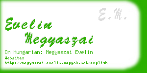 evelin megyaszai business card